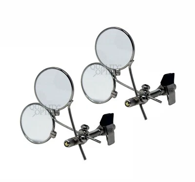 2 PACK 2 LENS CLIP-ON GLASSES EYE LOUPE MAGNIFIER MAGNIFYING GLASS STEAMPUNK USA - Image 1 of 4