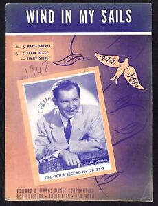 Vintage lata 1940-te Sheet Music - "Wind in My Sails" Maria Grever & Ervin Drake