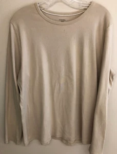 St John's Bay, Camisa Manga Larga Hombre, Talla XL, Algodón, Beige - Imagen 1 de 4