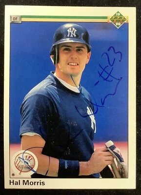 Hal Morris Signed 1990 Upper Deck #31 Baseball Card NY Yankees Autograph TPG - Image 1 of 3
