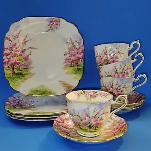 Royal Albert Blossom Time Bone China England 4 Teacups Saucers & Dessert Plates - Picture 1 of 23