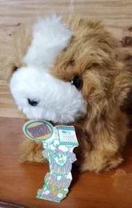 Cucciolo Cane Marrone Peluche Circo Imbottito Animale - Foto 1 di 9