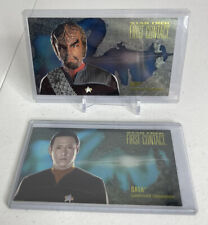 1996 Skybox Star Trek First Contact C2 Data & C7 Worf PACK FRESH Wide Cards LOOK
