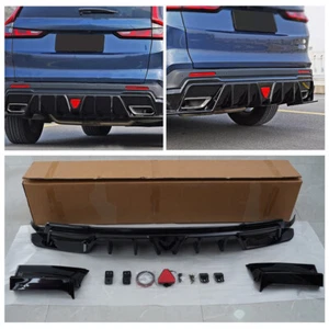Alerón labial difusor parachoques trasero negro brillante para Honda CR~V CRV 2023~2025 LED EE. UU. - Imagen 1 de 17