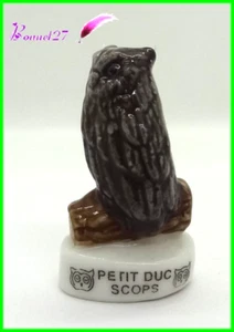 Feve Les Chouettes et Hiboux owl Edition Atlas " Petit Duc Scops " #C41 - Imagen 1 de 2