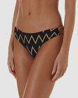 114 Melissa Odabash Womens Black Evita Zigzag Bikini Bottom Swimwear Size 6