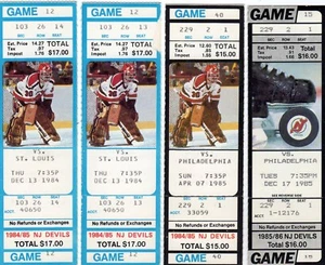 1984 - 1987 NEW JERSEY DEVILS FULL TICKETS REGULAR SEASON - PICK ONE - Picture 1 of 4