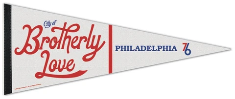 Philadelphia 76ers Brotherly-Love City Edition 2022-23 NBA Premium Felt PENNANT Cover