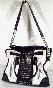 MICHAEL KORS LIMITIERTE EDITION HAMILTON GROSSE TASCHE WEISS LEDER SELTEN - Bild 1 von 11