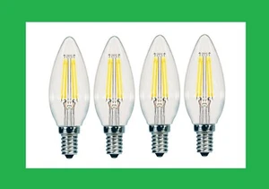 4 pack 40W E12 Greenlite Dimmable LED chandelier Ceiling Fan Candle Light Bulbs - Picture 1 of 2