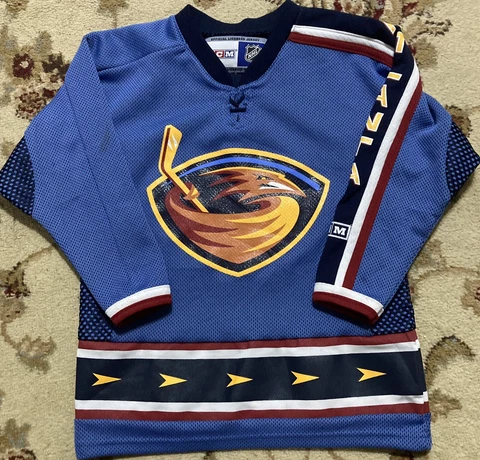 CCM Atlanta Thrashers NHL Hockey Jersey Vtg Powder Blue Alternate Youth Small Cover