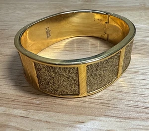 BRACCIALE VINTAGE JOAN RIVERS TONO ORO SCINTILLANTE DICHIARAZIONE FIRMATO - Foto 1 di 9