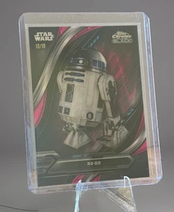 2024 Topps Star Wars Chrome Black Red Blue Lava Refractor 10/10 R2-D2 #43 OMEGA# - Picture 1 of 2