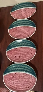 4 Shafford Original 8”x 6” Keramik Wassermelone Teller Japan - Bild 1 von 7