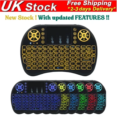 Wireless Mini Keyboard Keypad Mouse Touchpad Remote Control Android box Laptop - Image 1 of 4