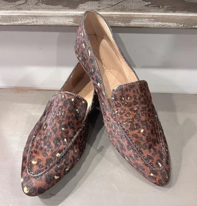 Neu Madewell The Frances Schuhe Größe 8 Leopardenmuster Kalbshaar Slipper Halbschuhe - Bild 1 von 8