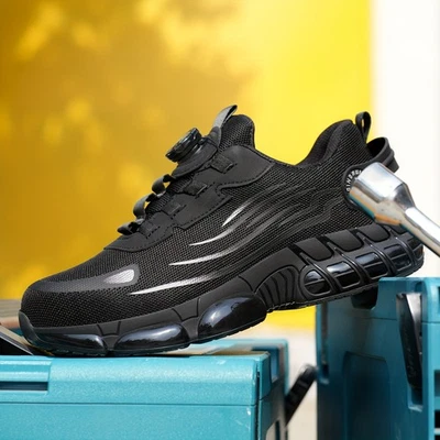 Безопасный носок рабочие туфли вращающаяся пряжка дышащий нескользящий стальной носок мужские кроссовки - Изображение 1 из 4