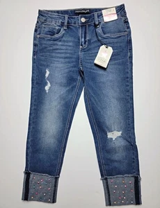 Imperial Star Cropped Jeans For Girls - Picture 1 of 2