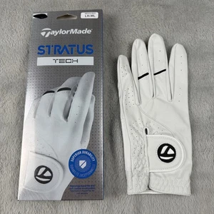 Neu TaylorMade Herren Pebble Beach Custom Stratus Golf Golve weiß Kadett LH M-L - Bild 1 von 4