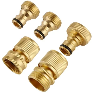 Schnellkupplung Schlaucharmatur Gartenschlauch Quick Connect Set massiv Messing Standar... - Bild 1 von 6