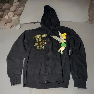 Wonderful World Of Disney Tinkerbell Black Hoodie Full Zip (Large) RN71868 - Picture 1 of 7