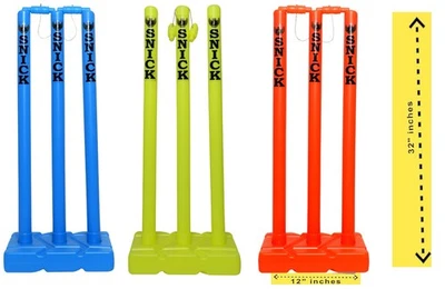 Пластиковые пни для крикета SNICK ПВХ базовый набор с чехлом для переноски - упаковка из 2 - Изображение 1 из 4