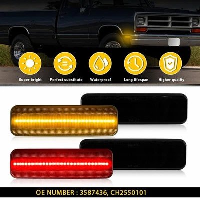 Luces LED delanteras traseras para camioneta Dodge D/W150 350 250 1981-1993 4 piezas Foto 1 de 4