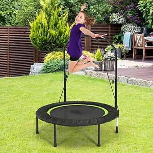 101 cm faltbares Trampolin mit 4-stufig verstellbarem Griff für Erwachsene SIEHE BESCHREIBUNG - Bild 1 von 9