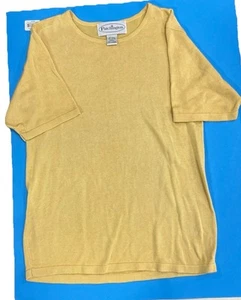 Patchingto Collection Women's Metallic Yarn Sweater Top Goldenrod - Picture 1 of 2