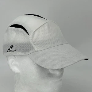 HeadSweats Running Hat - 5 Panel White StrapBack Athletic Lightweight Cap EUC - Picture 1 of 11