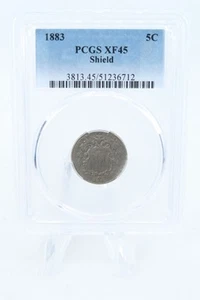 1883-P PCGS XF45 Shield Nickel Business Strike 5C - Picture 1 of 2