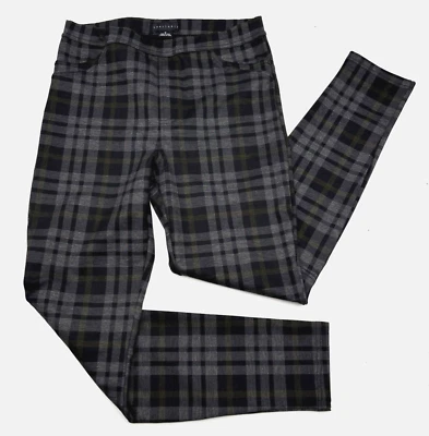 Pantalones Legging Sanctuary Anthropologie Negro Gris A Cuadros Tiro Medio Elastizados M 27x28" Foto 1 de 4