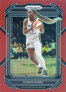 2023 Panini Prizm WNBA QUEEN EGBO #78 RED PRIZM #199/199 MYSTICS