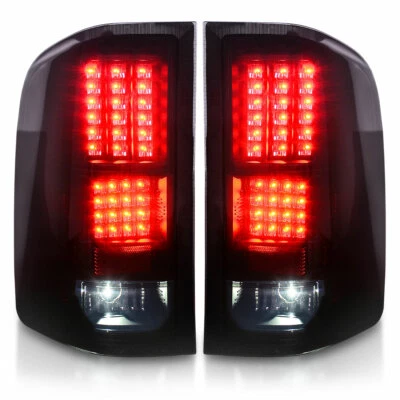 For 2008-2014 Chevy Silverado 2500HD 3500HD Tail Lights Brake Lamp Black Smoke — 第 1/4 张图片