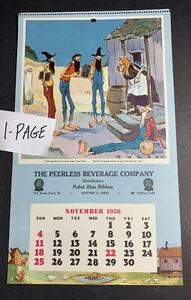 1956 Pabst Bier Kalender Seite Schild Dayton Ohio Paul Webb Mountain Hillbilly Boys - Bild 1 von 8