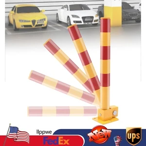 Automatic Locking Parking Post Safety Bollard Iron Pipe Traffic Post Barrier NEW - Picture 1 of 13