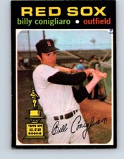 BASEBALL CARD OPC 1971 BOSTON RED SOX BILLY CONIGLIARO ALL-STAR ROOKIE  NO87