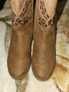 Rachel Shoes Girls' Western Cowgirl Boots CAMEL - Lil Jayla Boot 3M - Picture 1 of 6