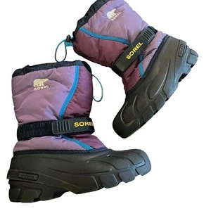 Botas de invierno Sorel Kids moradas de dos tonos talla 4 - Imagen 1 de 7