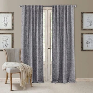 Elrene Home Fashions Antonia Floral Damask Blackout Single Window Curtain Pan... - Picture 1 of 11