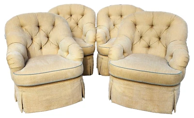 Set of 4 Club Chairs English Oversized by CENTURY Furniture - Image 1 of 4