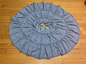 Mini Boden Polka Dot Chambray Full Circle Twirl Skirt Size 8-9Y - Picture 1 of 7
