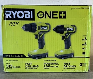 Ryobi 18 V Akku-Kombi-Kit mit 2 Werkzeugen - Bohrschrauber, Schlagschrauber, (2) 1,5 Ah - Bild 1 von 1