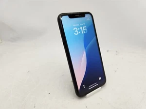 Teléfono inteligente Apple iPhone XR 64 GB AT&T SOLO negro A1984 IMEI transparente iOS18 ~ SCRTCH - Imagen 1 de 16