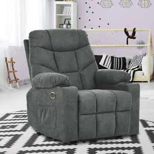 Power Lift Chair Massage Recliner Heat Vibration Sofa for Living Room Dark Gray - Picture 1 of 5