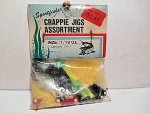 VINTAGE KMART SPORTFISHER CRAPPIE JIGS ASSORTMENT IN PACKAGE - 10 COUNT - Picture 1 of 6
