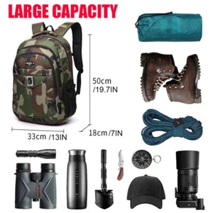 Travel Backpack Rucksack Camping Laptop Hiking School Book Bag Men Women Hot USA - Picture 1 of 47