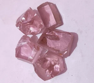 Piedras preciosas de color rosa mineral áspero circón grande de alta calidad A+Natural 1500 quilates 5 piezas - Imagen 1 de 6