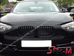 Front Kidney Grille P Style Jet Black For BMW 1 Series F20 F21 2011-2014 - Picture 1 of 4