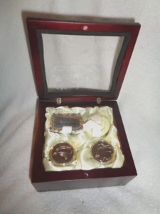 Baby Silver Gift Set First Tooth Curl Pacifier Wood Glass Keepsake Box Stephan - Picture 1 of 9